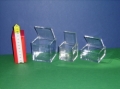 A 11 Set 3 TRIS Scatoline Plexiglass 3 Misure Assortite